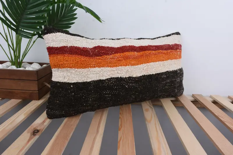 Pillow for Couch, Luxury Pillow Case, Kilim Cushion Sham, Outdoor Pillow, Cushion, 12x24 White Cushion Case, Vintage Kilim Pillow, Colorful Cushion - 4