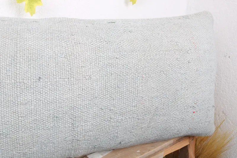 Interior Designer Pillow, Meditation Pillow Sham, Cushion Case, 16x36 Gray Pillow Case, Vintage Kilim Pillow, Chair Pillow Sham, Kilim Cushion Sham - 5