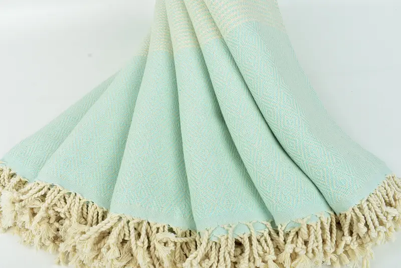 Fouta towel, 70x40 Cotton Chevron Towel, Personalized Bridesmaid Gift, Personalized Wedding Gift For Couple, Organic Beach Towel, Bridal Shower Gift - 4