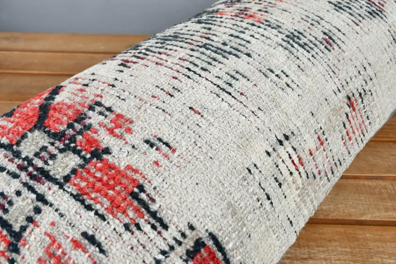 Shabby Chic Pillow Cover, Cotton Cushion, Kilim Pillow, Boho Pillow, 12x24 Beige Cushion Case, Cushion Cover, Boho Pillow Sham Cover - 3