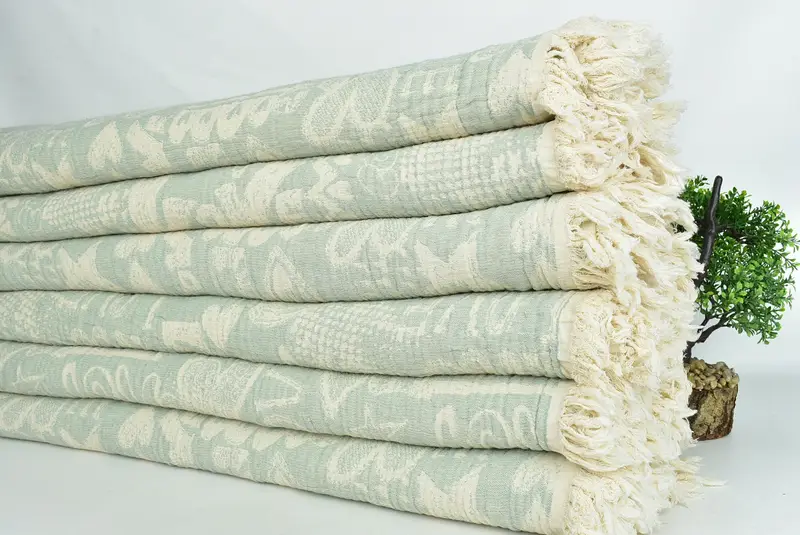 98x76 Cotton Love Design Towel, Turkish Cotton Throw Blanket, Personalized Bridesmaid Gift, Woven Blanket, Personalized Blanket, Bachelorette Gifts - 4