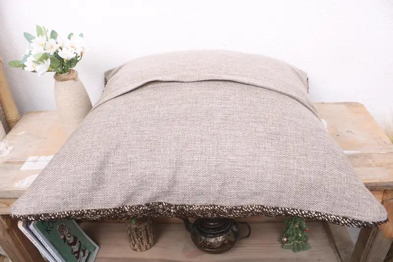 Aesthetic Pillow Sham, Turkish Kilim Pillow, Cotton Cushion, Antique Pillows, 18x18 Brown Pillow Case, Interior Designer Pillow, Cushion Case - 7