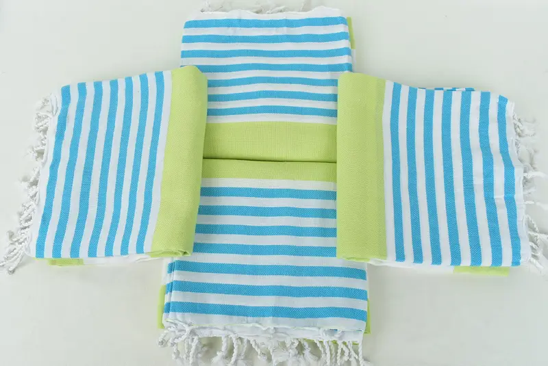 Beach Theme Wedding Gift, Travel Towel, 70x40 Cotton Striped Towel, Turkish towel, Housewarming Gift, Personalized Bridesmaid Gift, Memorial Gift - 6