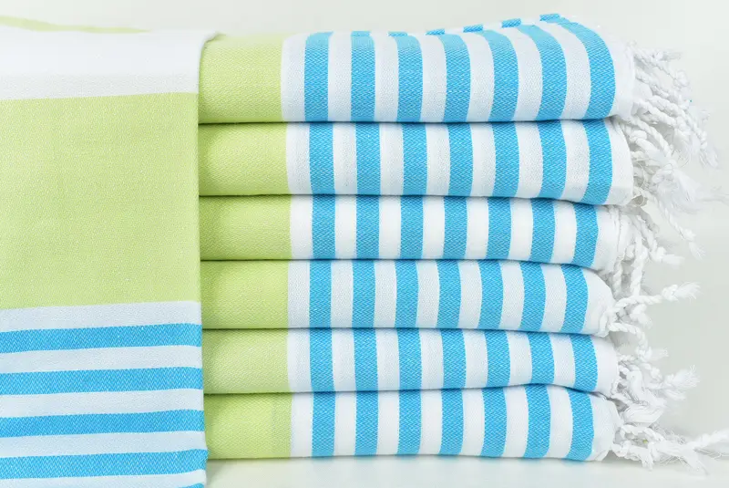 Beach Theme Wedding Gift, Travel Towel, 70x40 Cotton Striped Towel, Turkish towel, Housewarming Gift, Personalized Bridesmaid Gift, Memorial Gift - 1