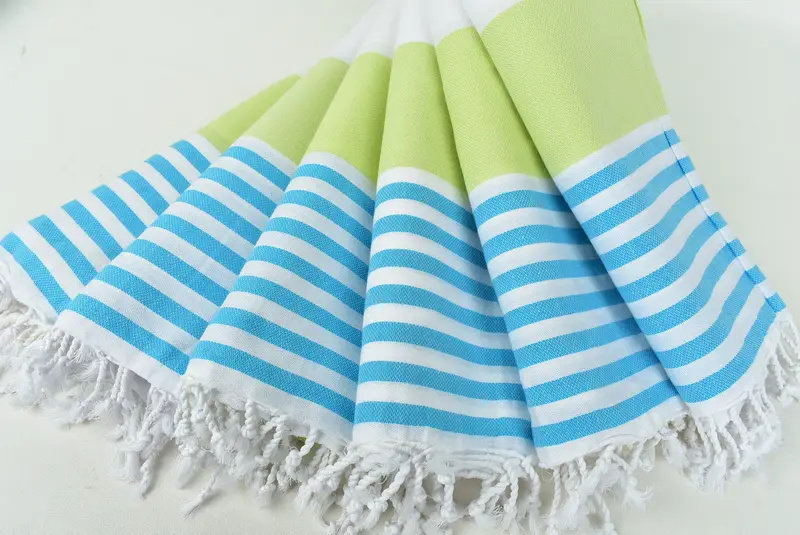 Beach Theme Wedding Gift, Travel Towel, 70x40 Cotton Striped Towel, Turkish towel, Housewarming Gift, Personalized Bridesmaid Gift, Memorial Gift - 4