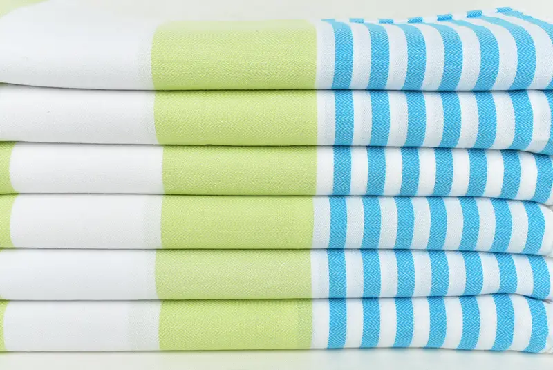 Beach Theme Wedding Gift, Travel Towel, 70x40 Cotton Striped Towel, Turkish towel, Housewarming Gift, Personalized Bridesmaid Gift, Memorial Gift - 2