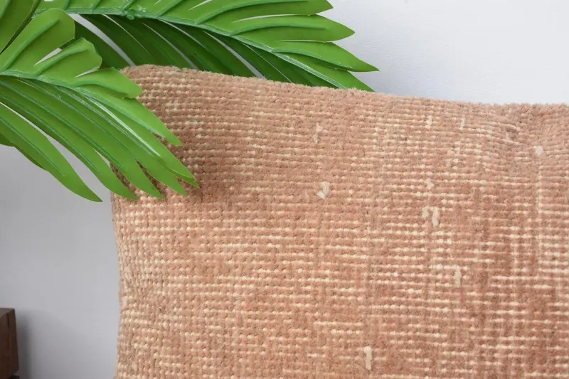 Throw Kilim Pillow, Pillow Cover, Turkish Kilim Pillow, Hippie Throw Pillow, Kilim Cushion Sham, 12x24 Orange Pillow Sham - 2