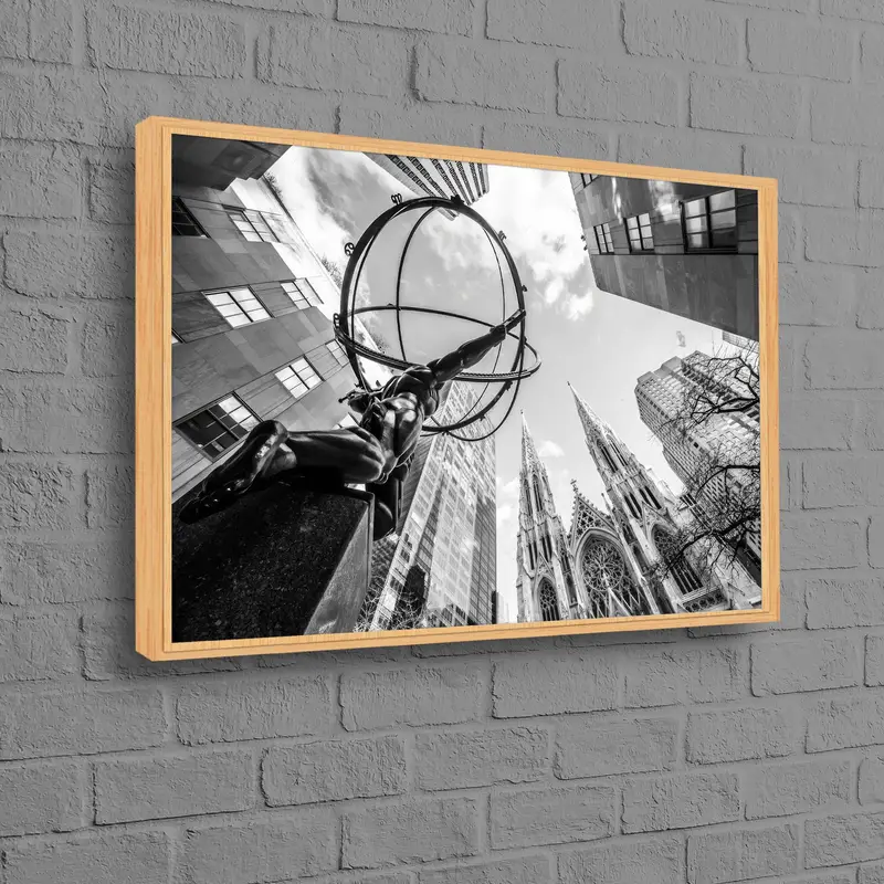 Lienzo elegante del paisaje urbano de Nueva York: impresión de arte urbano vibrante