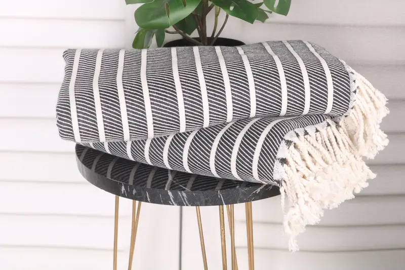70x40 Bamboo Striped Towel, Bridal Party Gifts, Personalized Bridesmaid Gift, Hammam towel, Turkish towel bulk order for wedding gifts, Travel towel - 3