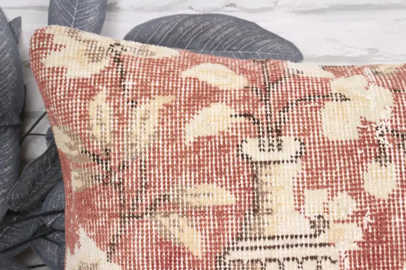 Vintage Pillow, Pillow Cover, Retro Throw Pillow Case, Rustic Cushion Case, 16x24 Red Cushion Case, Vintage Kilim Pillow, Gift Pillow - 2