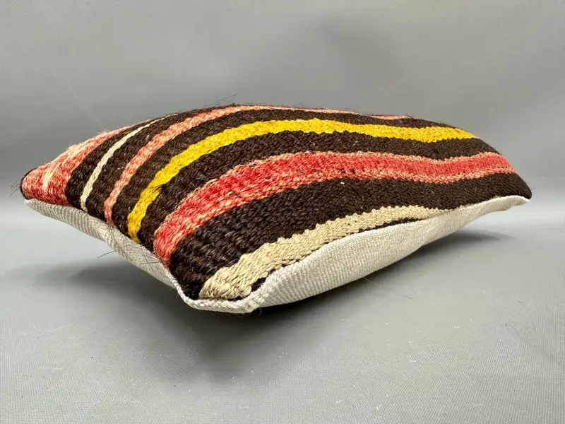 Kilim Pillow Cover, Boho Pillow Sham Cover, Oriental Cushion, 8x16 Red Pillow Case, Indoor Pillow, Turkish Kilim Pillow, Pillow Cover - 6