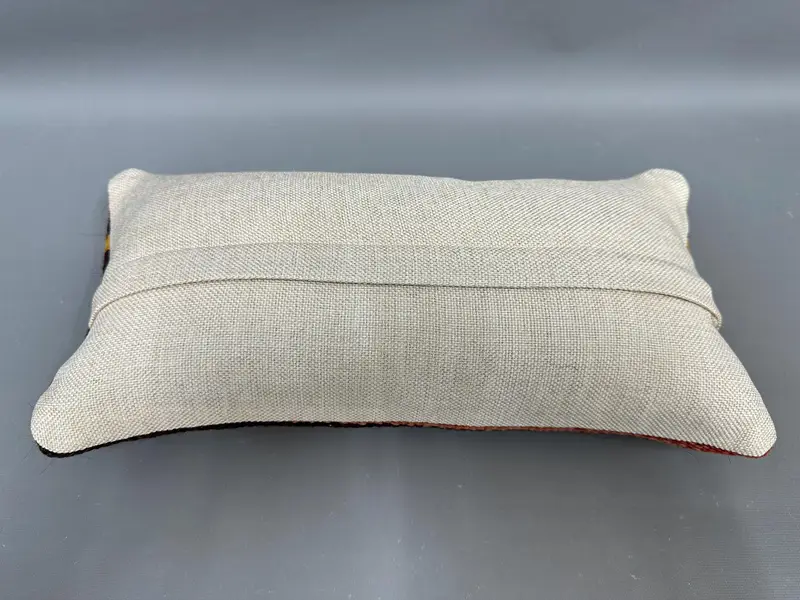 Kilim Pillow Cover, Boho Pillow Sham Cover, Oriental Cushion, 8x16 Red Pillow Case, Indoor Pillow, Turkish Kilim Pillow, Pillow Cover - 7