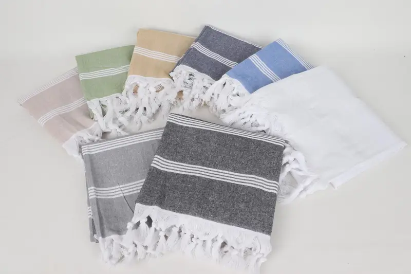 Large Turkish Towel, Bridesmaid Proposal Gift, 70x30 Cotton Striped Towel, Cute Beach Towel, Gym Towel, Best Friend Gift, Personalized Turkish Towel - 3