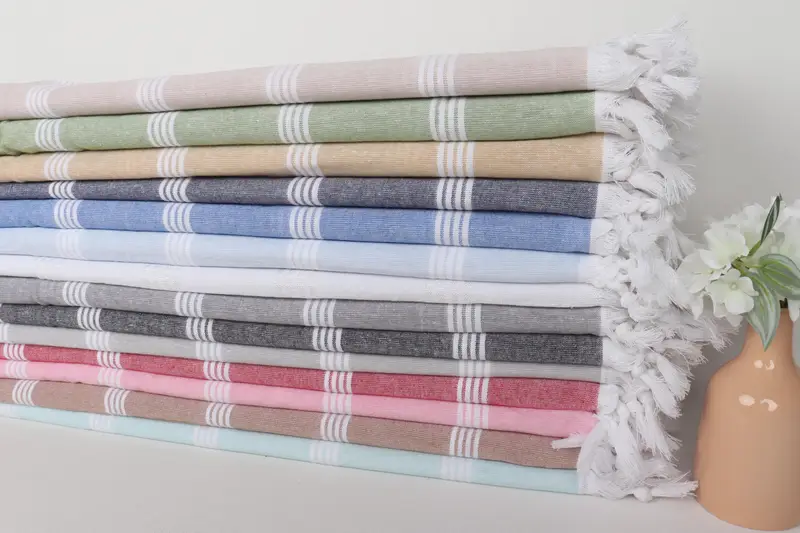 Large Turkish Towel, Bridesmaid Proposal Gift, 70x30 Cotton Striped Towel, Cute Beach Towel, Gym Towel, Best Friend Gift, Personalized Turkish Towel - 2