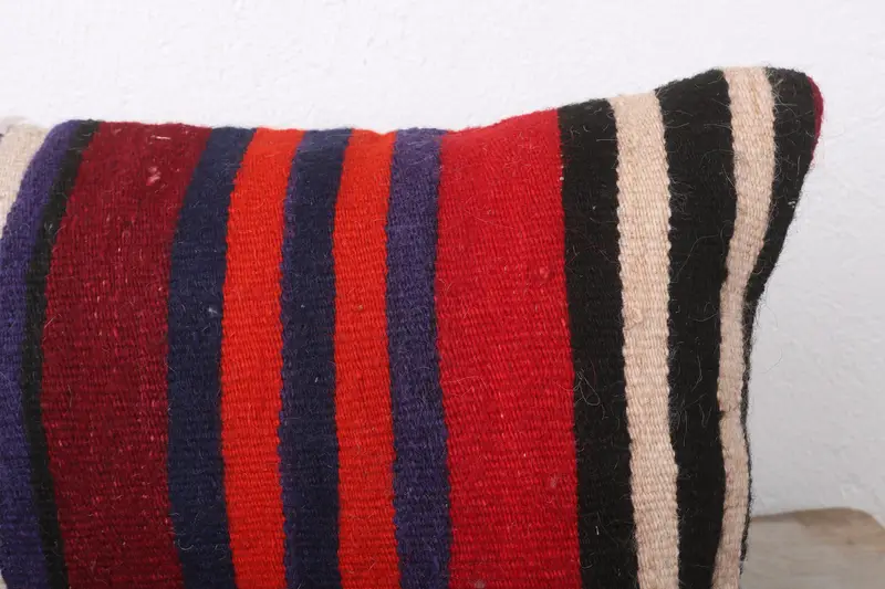 Vintage Kilim Throw Pillow, Pillow Cover, Decorative Pillow, Handmade Kilim Cushion, Outdoor Bolster Pillow, 12x24 Orange Pillow Case, Kilim Pillow - 5