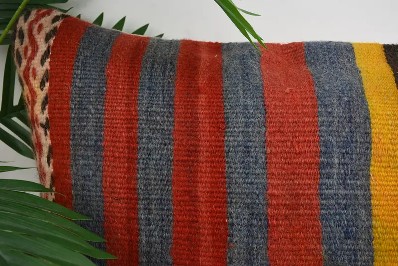 Boho Pillow, Cushion Case, Antique Pillows, 16x48 Red Cushion Cover, Morroccon Kilim Cushion Pillow Sham, Handmade Kilim Cushion - 2