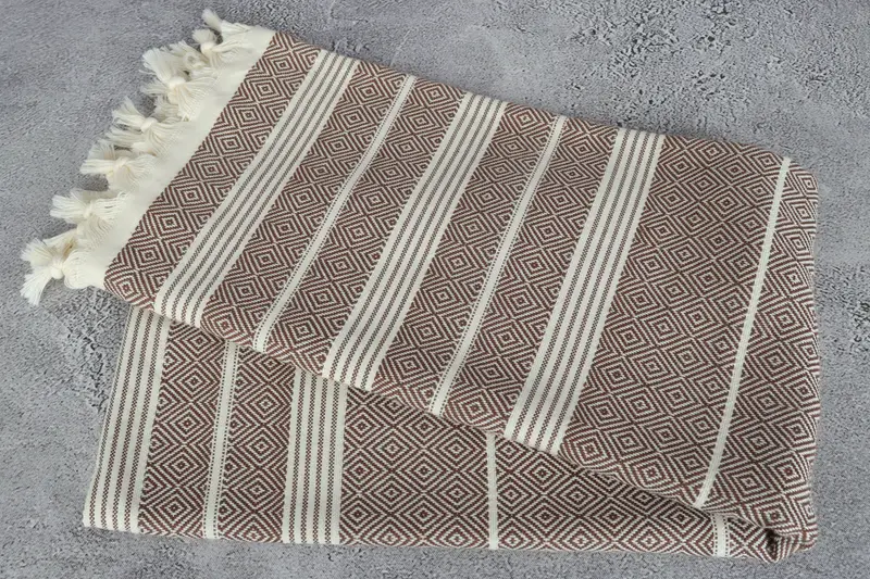 Gift For Him, Soft towel, 70x38 Cotton Diamond Towel, Bachelorette Party Gifts, Peshtemal beach towel with unique design, Merry Christmas Gifts - 6