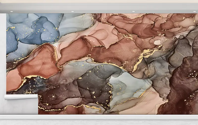 エレガントなプリントされた高級大理石の壁紙: あなたの空間を変えましょう