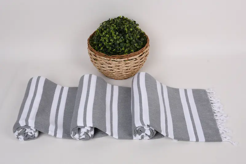 Gift Boxes Towel, 70x40 Cotton Striped Towel, Gift For Her, Eco-friendly Turkish peshtemal towel, Bridesmaid Gifts, Housewarming Gift, Handmade Gift - 8