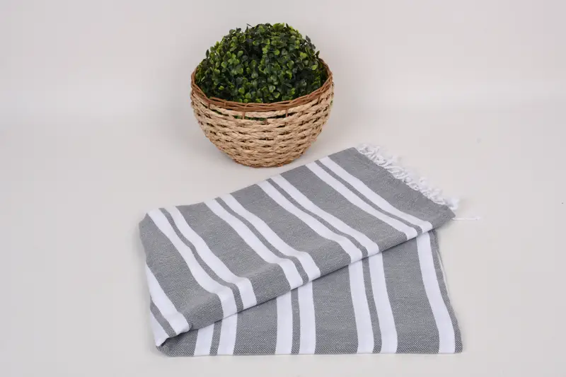 Gift Boxes Towel, 70x40 Cotton Striped Towel, Gift For Her, Eco-friendly Turkish peshtemal towel, Bridesmaid Gifts, Housewarming Gift, Handmade Gift - 4
