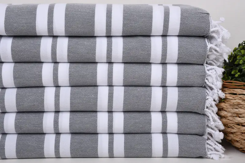 Gift Boxes Towel, 70x40 Cotton Striped Towel, Gift For Her, Eco-friendly Turkish peshtemal towel, Bridesmaid Gifts, Housewarming Gift, Handmade Gift - 2