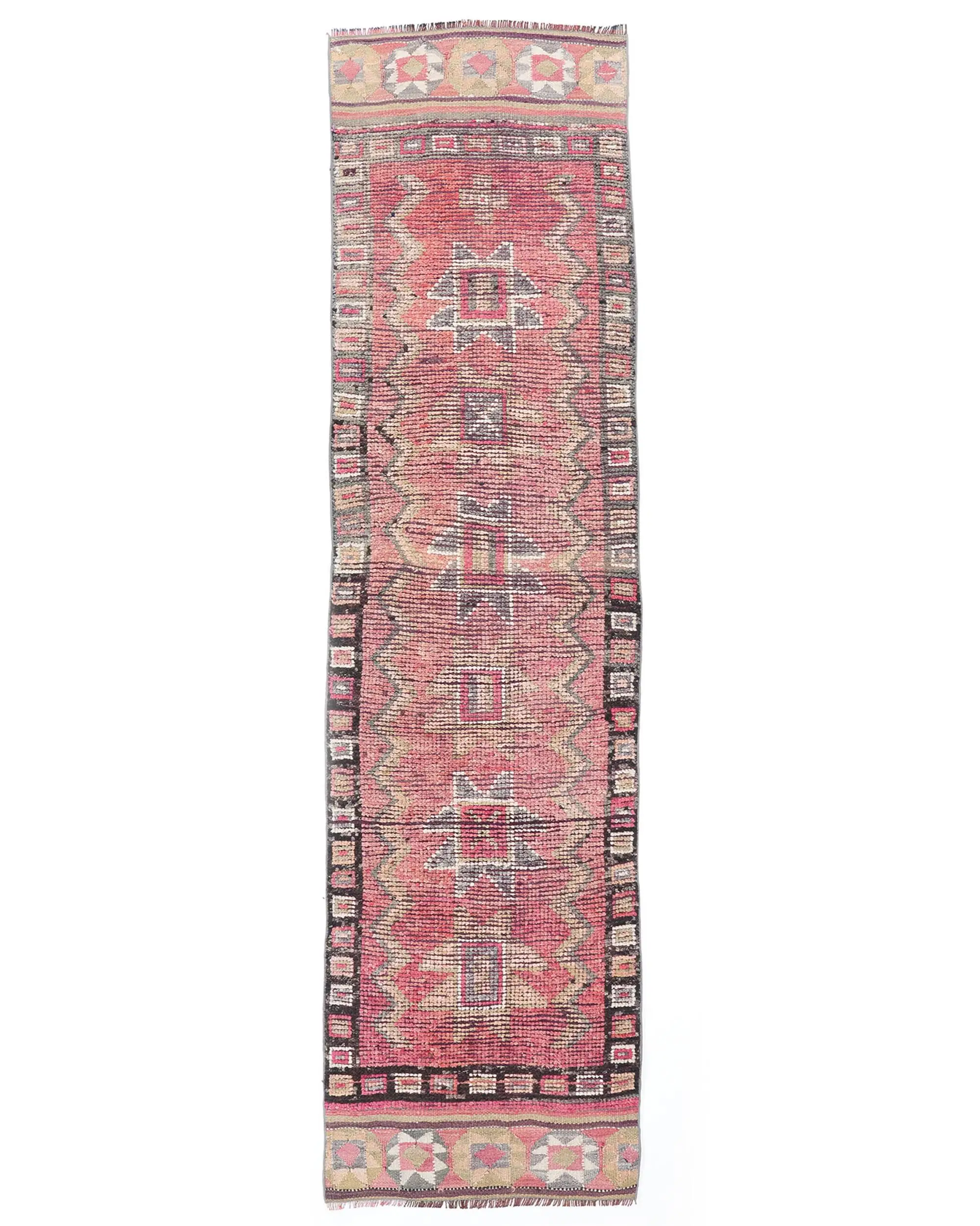Turkish Vintage Rug 2.5x9.9 ft (76x303 cm), Herki Red Rug - 1