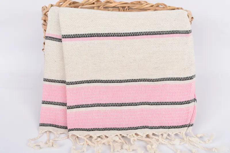 Small Bath Towels, 40x20 Linen Striped Towel, Monogram Hand Towel, Towel With Name, Bridal Shower Favors, Wedding Favors, Best Friend Gift Ideas - 5