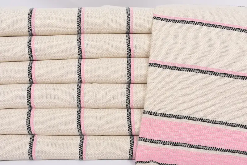 Small Bath Towels, 40x20 Linen Striped Towel, Monogram Hand Towel, Towel With Name, Bridal Shower Favors, Wedding Favors, Best Friend Gift Ideas - 2