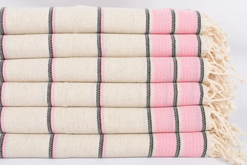 Small Bath Towels, 40x20 Linen Striped Towel, Monogram Hand Towel, Towel With Name, Bridal Shower Favors, Wedding Favors, Best Friend Gift Ideas - 3