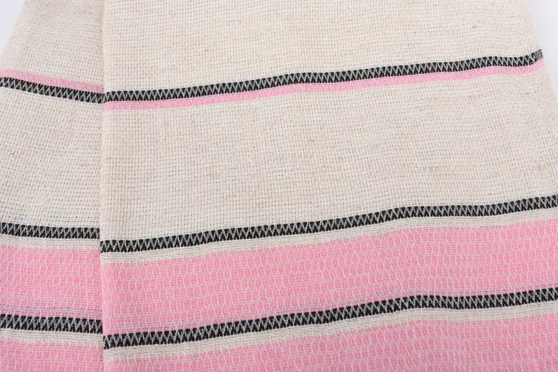 Small Bath Towels, 40x20 Linen Striped Towel, Monogram Hand Towel, Towel With Name, Bridal Shower Favors, Wedding Favors, Best Friend Gift Ideas - 4