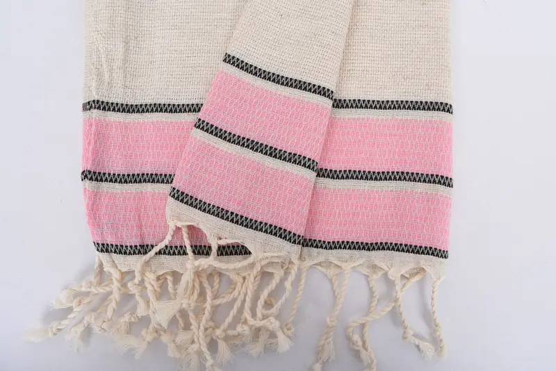 Small Bath Towels, 40x20 Linen Striped Towel, Monogram Hand Towel, Towel With Name, Bridal Shower Favors, Wedding Favors, Best Friend Gift Ideas - 8