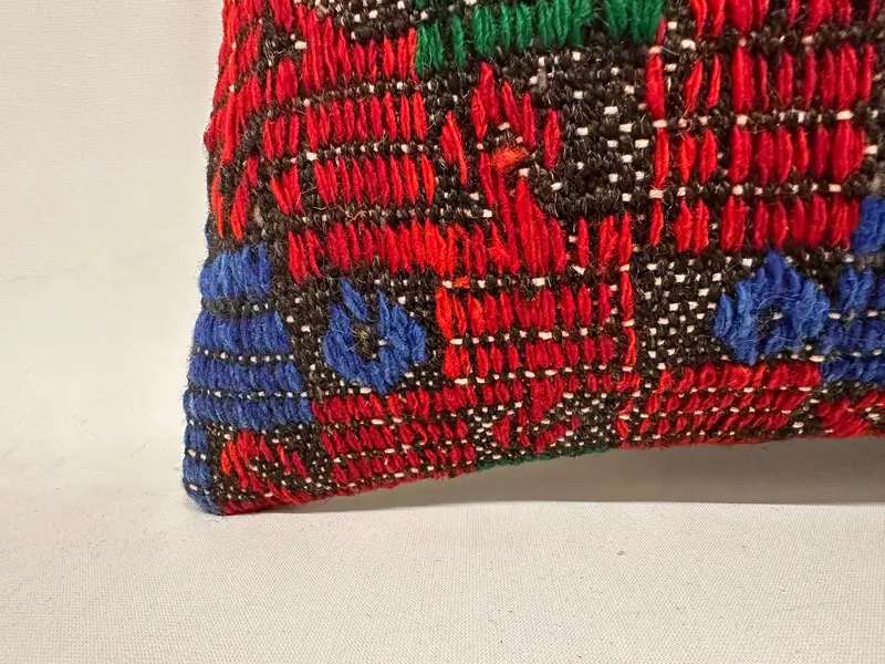Pillow, Turkish Kilim Pillow, Handmade Kilim Cushion, Antique Pillows, Handwoven Pillow Cover Cushion, 12x24 Red Pillow, Customized Pillow - 2