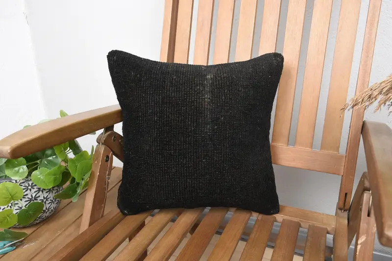 Braunes südwestliches besticktes Kissen, 14x14 handgemachtes Wurfkissen