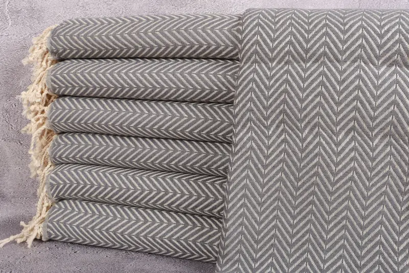 Christmas Gift, Personalized Towel Gift, 70x40 Cotton Zig zag Towel, Turkish hand towel, Custom Bath Towel, Cotton towel, Monogram Turkish Towel - 1