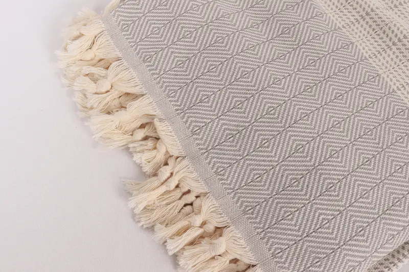 Bridal Shower Favor, Custom Blanket, Shower Curtain, Turkish Towel Beach Blanket, Throw Blanket, Boho Throw Blankets, 80x70 Cotton Diamond Towel - 7