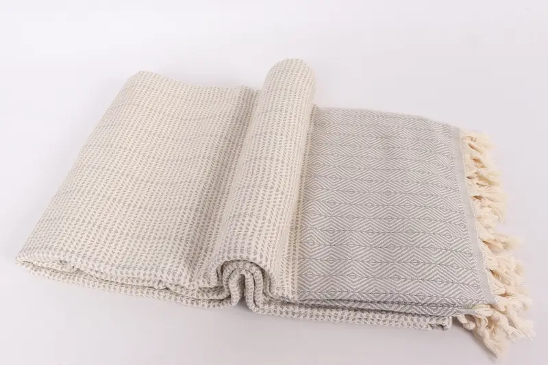 Bridal Shower Favor, Custom Blanket, Shower Curtain, Turkish Towel Beach Blanket, Throw Blanket, Boho Throw Blankets, 80x70 Cotton Diamond Towel - 6