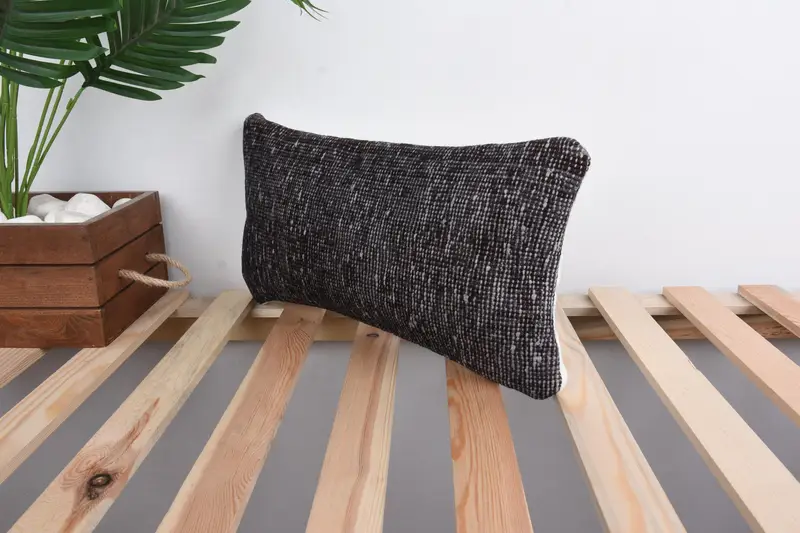Home Decor Pillow, Pillow Sham, 8x16 Black Pillow Sham, Pillow for Couch, Art Deco Pillow, Interior Designer Pillow, Oriental Cushion Case - 5
