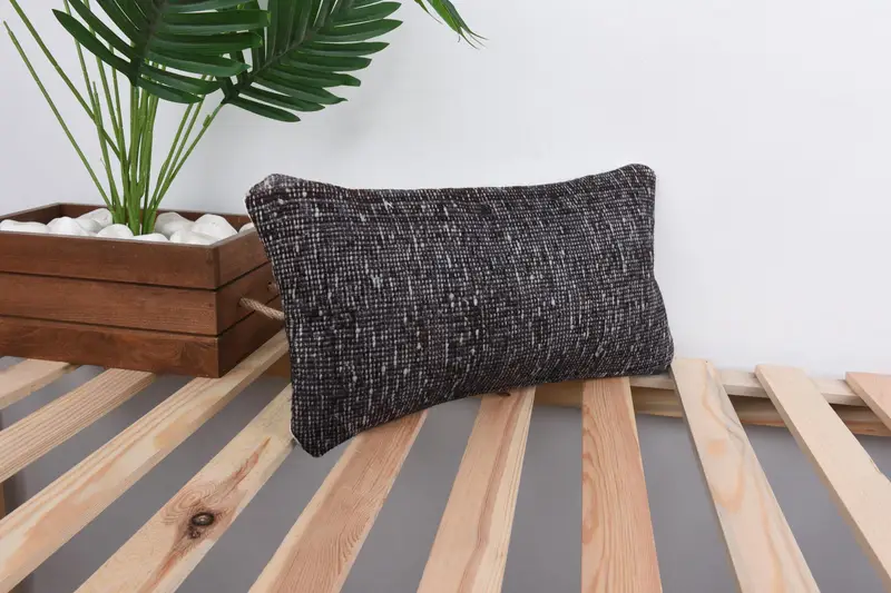 Home Decor Pillow, Pillow Sham, 8x16 Black Pillow Sham, Pillow for Couch, Art Deco Pillow, Interior Designer Pillow, Oriental Cushion Case - 4