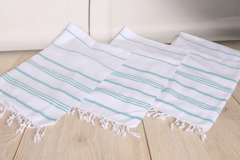 Hand Size Towels, Monogram Kitchen Towel, Bridesmaid Towel, Bridesmaid Gifts, Custom Hand Towel, 40x24 Cotton Striped Towel, Girl Trip Party Favor - 6