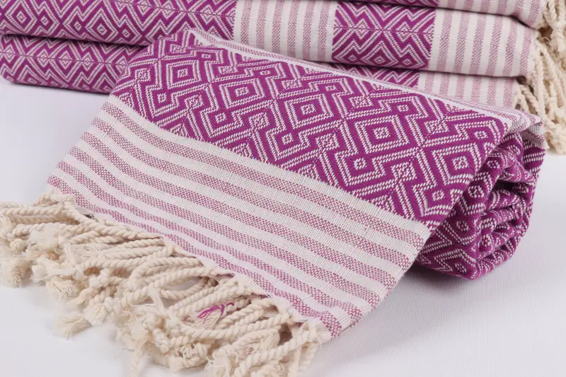 Turkish towel, 68x40 Cotton Diamond Towel, Christmas Favors, Organic Cotton Towel, Gift For Him, Personalized Towel, Embroidered Turkish Towel - 4