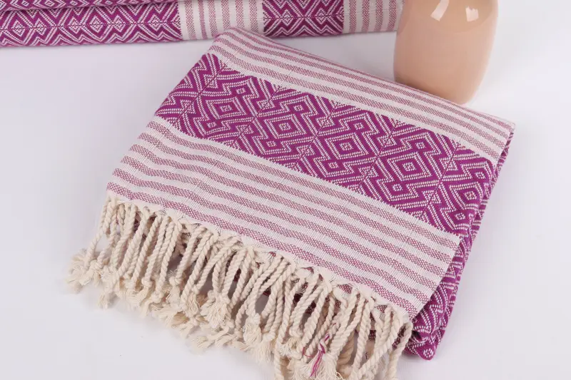 Turkish towel, 68x40 Cotton Diamond Towel, Christmas Favors, Organic Cotton Towel, Gift For Him, Personalized Towel, Embroidered Turkish Towel - 5