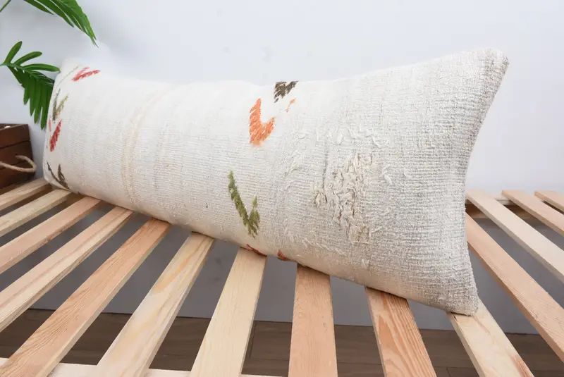 12x36 White Pillow Cover, Kilim Cushion Sham, Vintage Kilim Pillow, Turkish Pillow, Ethnic Pillow Cover Pillow Cover, Custom Cushion, Cushion - 5