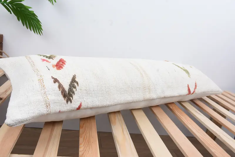 12x36 White Pillow Cover, Kilim Cushion Sham, Vintage Kilim Pillow, Turkish Pillow, Ethnic Pillow Cover Pillow Cover, Custom Cushion, Cushion - 6