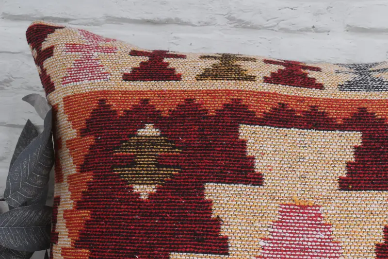 Accent Throw Pillow Cover, Turkish Pillow, 28x28 Beige Pillow Sham, Kilim Pillow, Cushion Cover, Pillow for Couch - 2