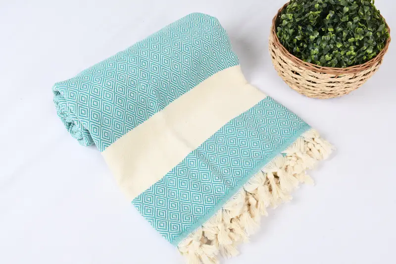 96x80 Cotton Diamond Towel, Gift For Bride, Bachelorette Party Favors, Monogram Blanket, Beach Theme Bachelorette Party, Bridal Shower Gift - 4