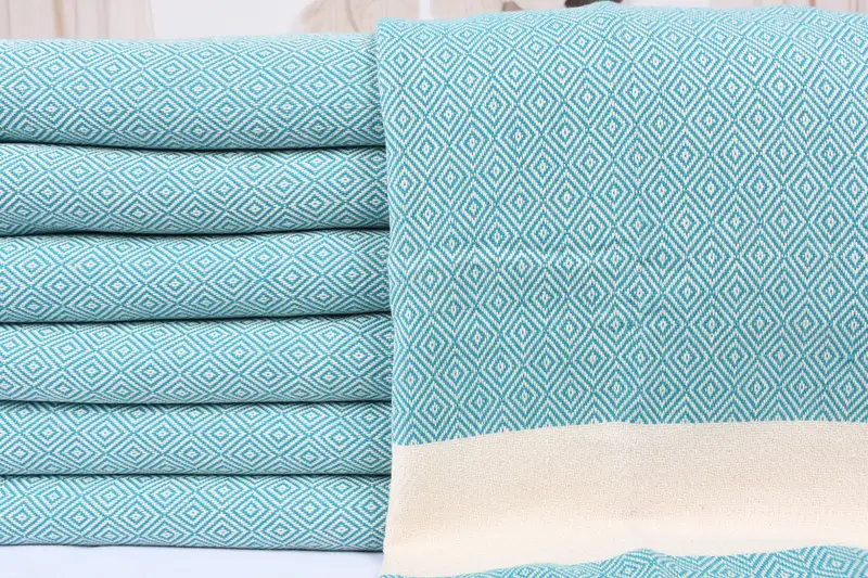 96x80 Cotton Diamond Towel, Gift For Bride, Bachelorette Party Favors, Monogram Blanket, Beach Theme Bachelorette Party, Bridal Shower Gift - 3