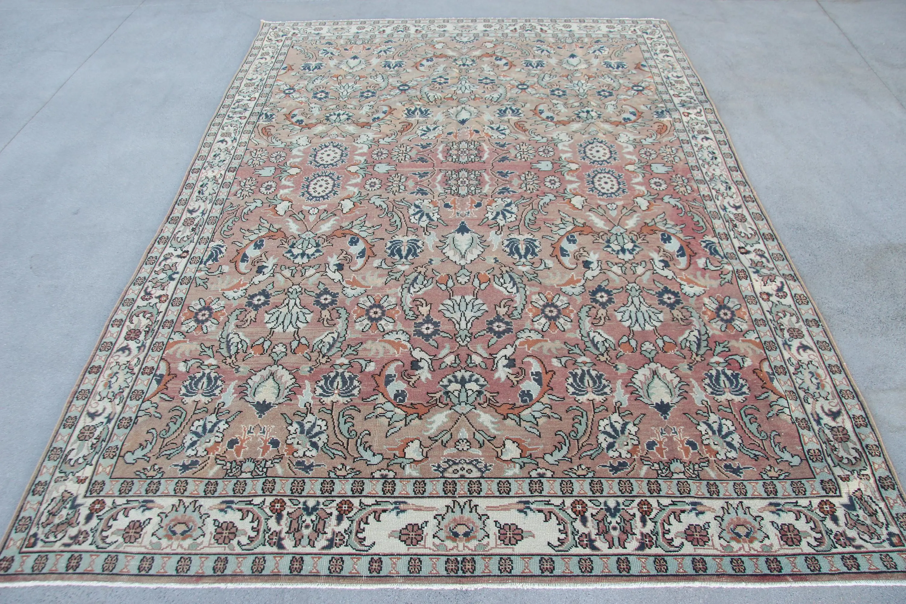 Turkish Vintage Rug, 7.8x11.1 ft Oversize Rug, Red Moroccan Rug - 1