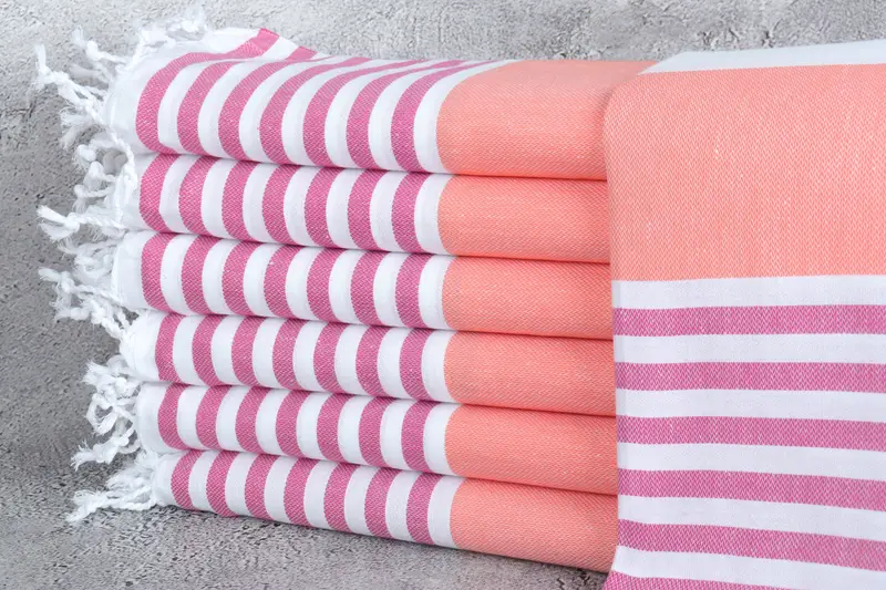 Lightweight Turkish towel, Best Friend Gift Ideas, 70x40 Cotton Striped Towel, Bridesmaid Gifts, Embroidered Turkish Towel, Hammam towel - 1