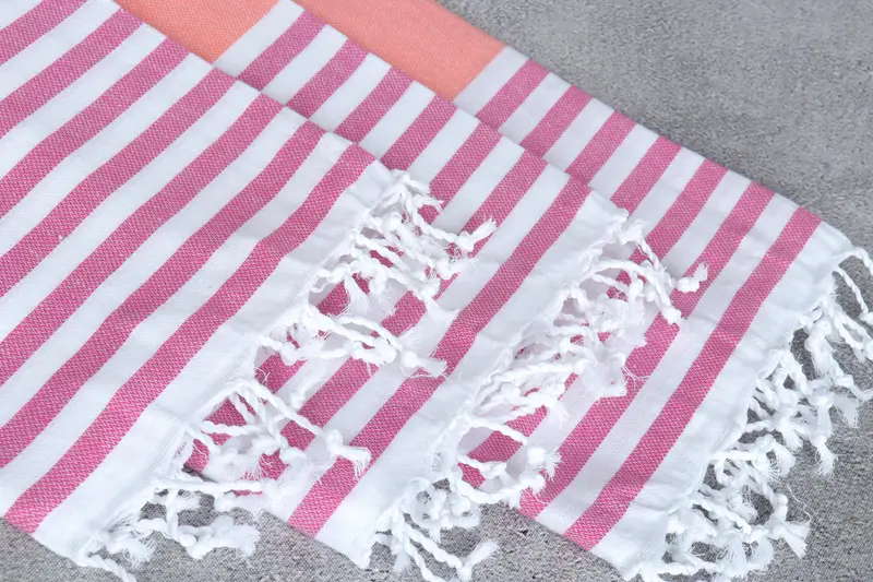 Lightweight Turkish towel, Best Friend Gift Ideas, 70x40 Cotton Striped Towel, Bridesmaid Gifts, Embroidered Turkish Towel, Hammam towel - 5