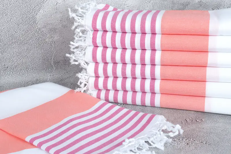 Lightweight Turkish towel, Best Friend Gift Ideas, 70x40 Cotton Striped Towel, Bridesmaid Gifts, Embroidered Turkish Towel, Hammam towel - 2